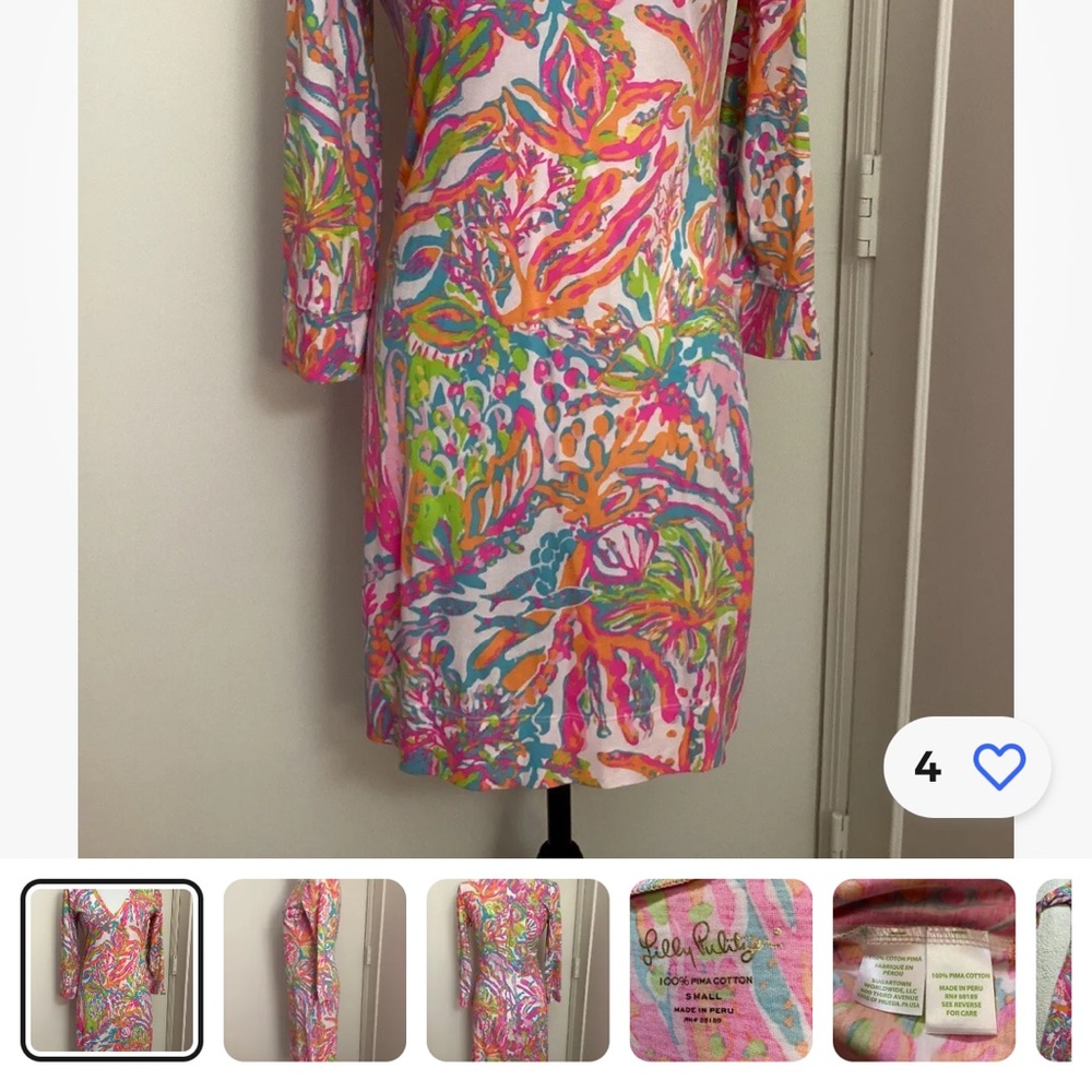 Lilly Pulitzer The Christie Dress in Scuba to Cuba SzM - Picture 7 of 7